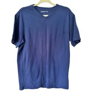 NWD American Giant Premium Slub Knit V Neck Tee Short Sleeve Blue Men’s Medium